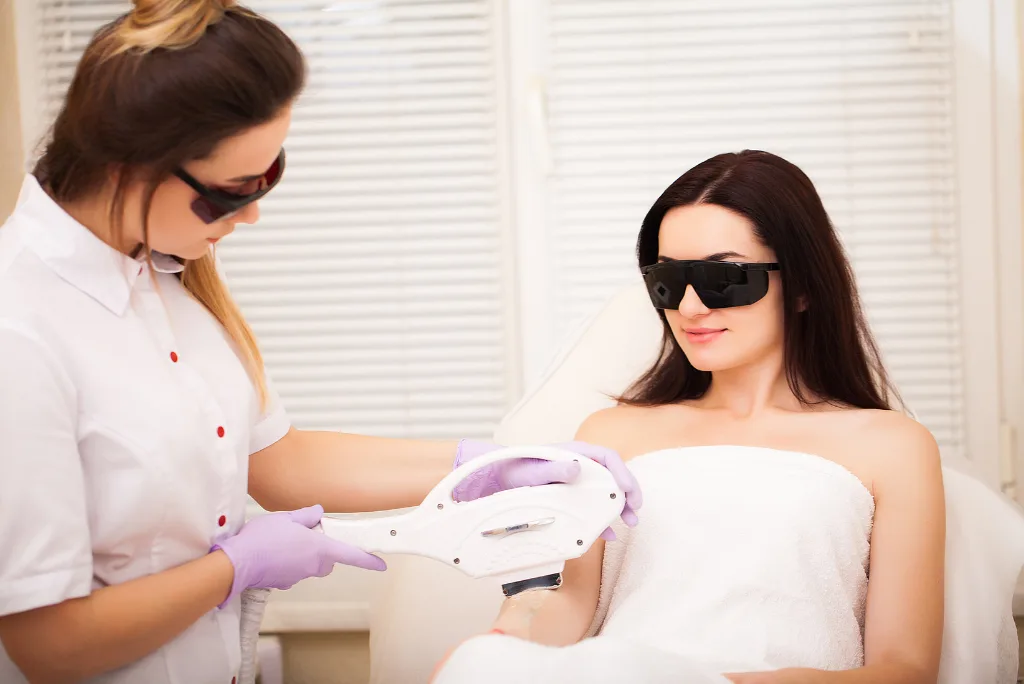 Woman considering laser hair removal instead of waxing in Islamabad