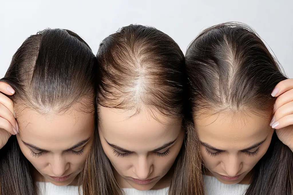 Thin hair differences in womens