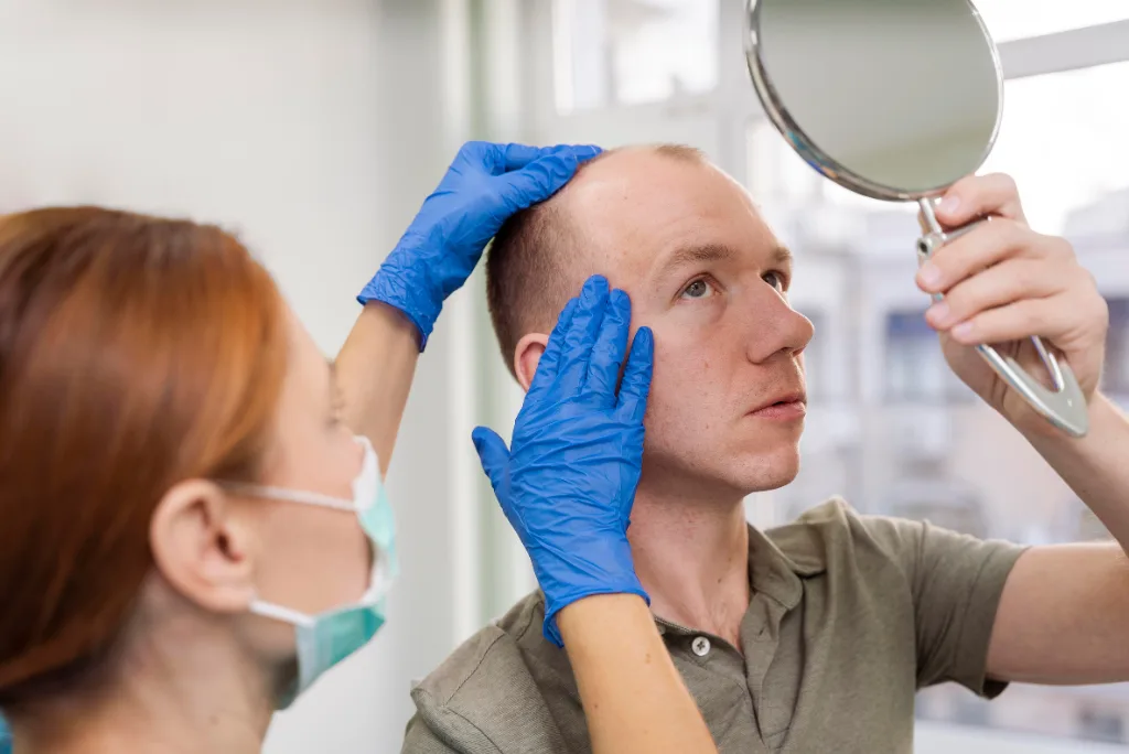 Who scalp micropigmentation suits, shaved head result at Le Lotus Clinique
